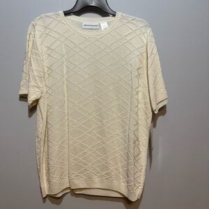 NWT Alfred Dunner Ivory Knit Top. Size L